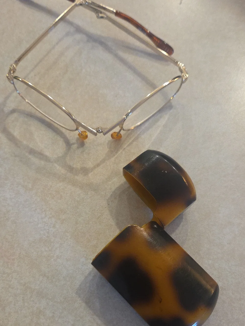 Tortoiseshell Clip-On Earrings - Brown Pattern